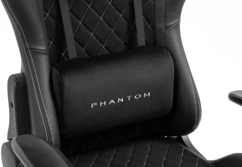 Materiałowy Fotel PHANTOM: Medium Size – Czarny Diamond White